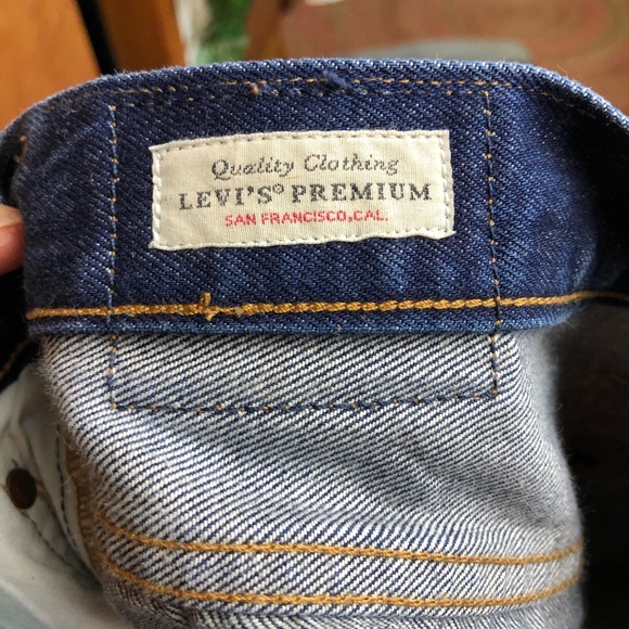 501 Premium Levi’s Shorts Selvedge Big E - Picture 4 of 7